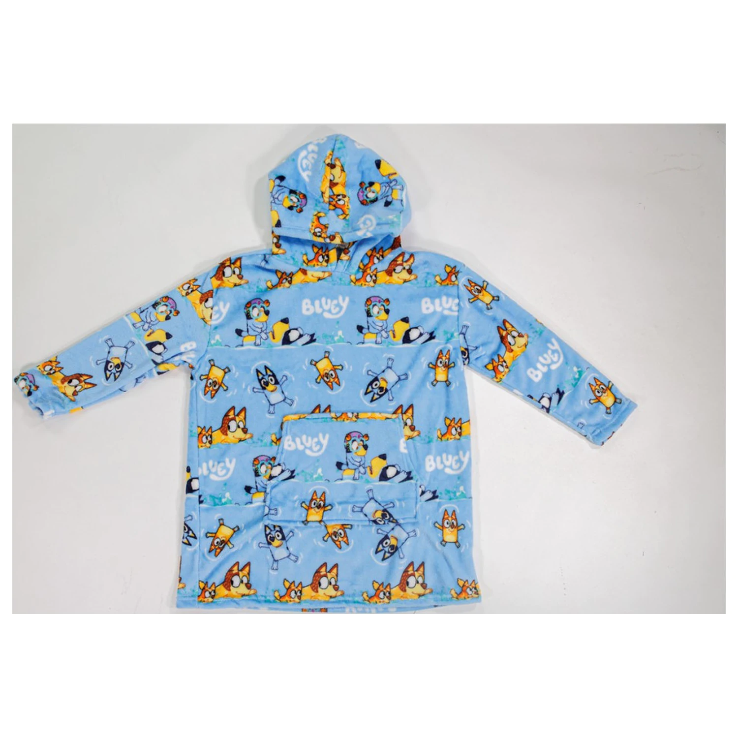 Bluey Seaside nositeľná plyšová fleecová deka poncho pre 3-6 rokov produktová fotografia