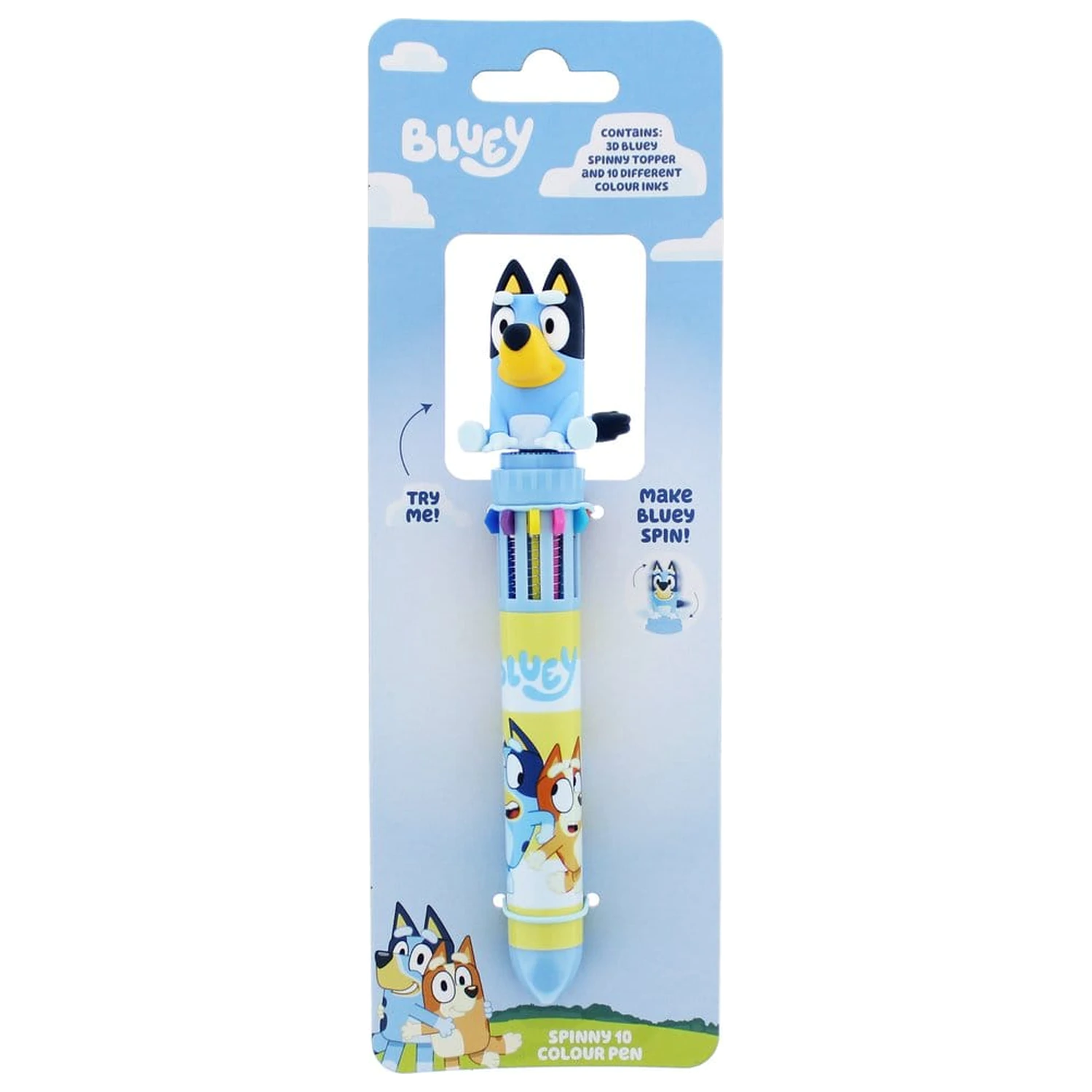 Bluey Viacfarebné pero Spinny produktová fotografia