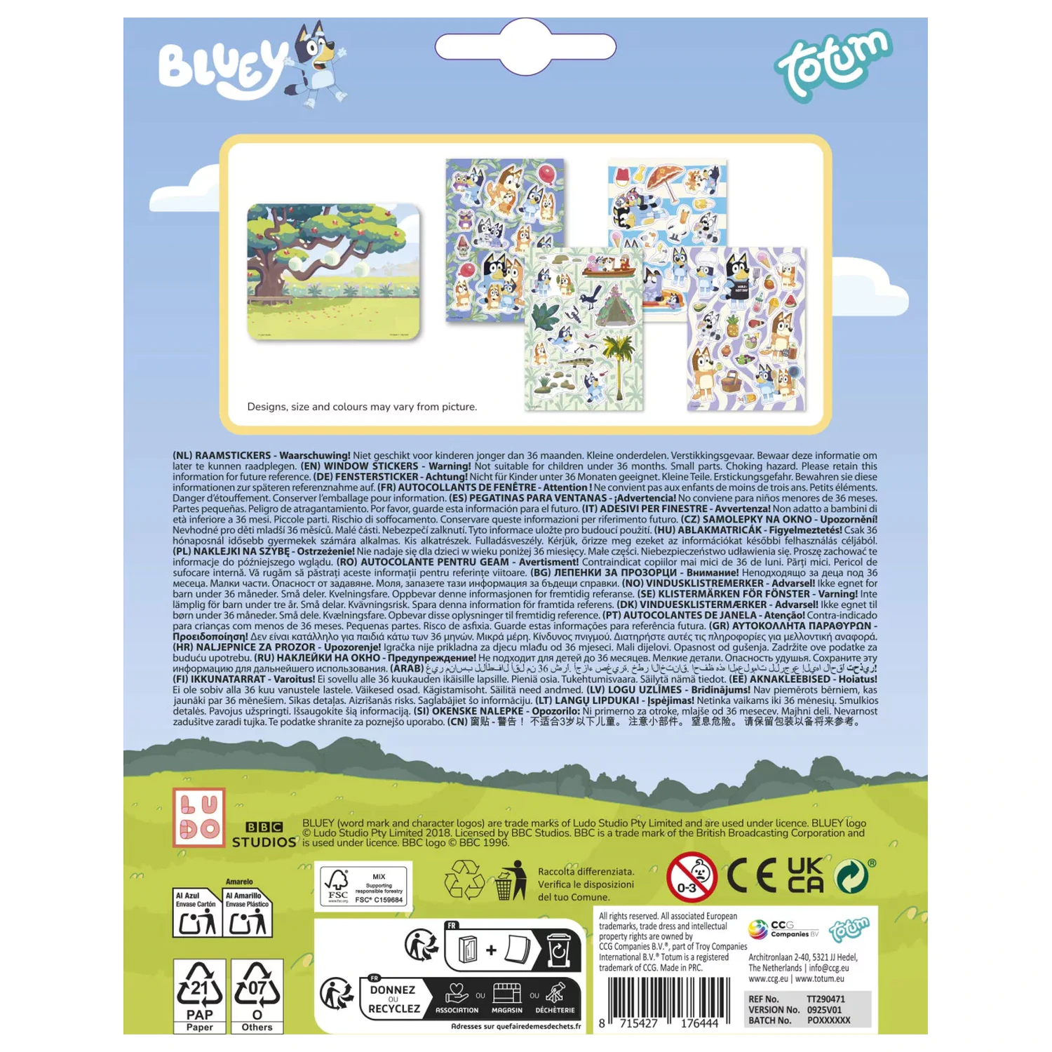 Bluey letný okenný priliehavý set produktová fotografia