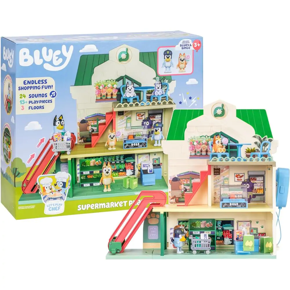 Bluey supermarket herný set a figúrky produktová fotografia