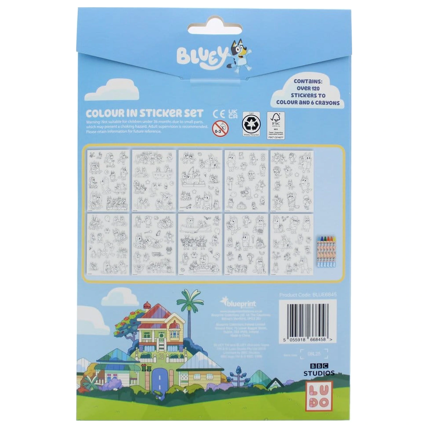 Bluey Sada na vyfarbovanie nálepiek produktová fotografia