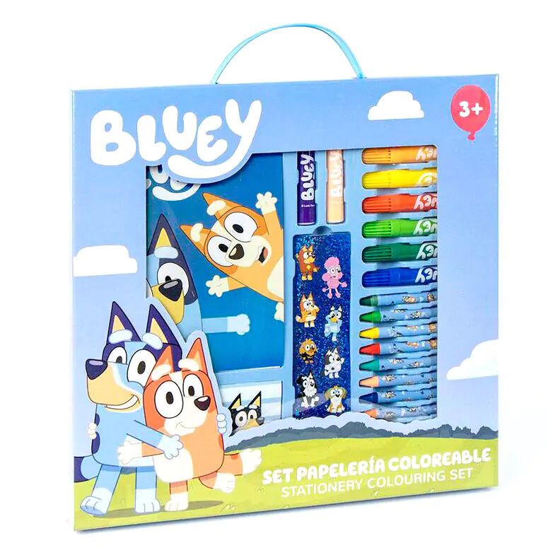 Bluey omaľovánková papiernická súprava produktová fotografia