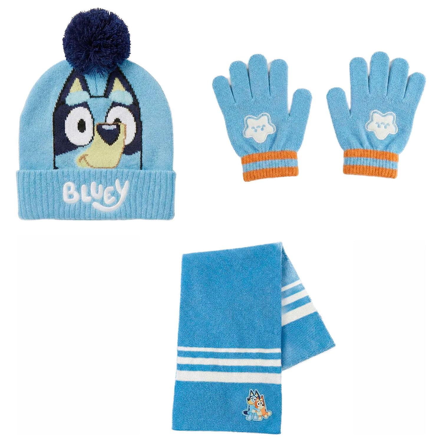 Bluey zimná súprava, snood, čiapka, rukavice produktová fotografia