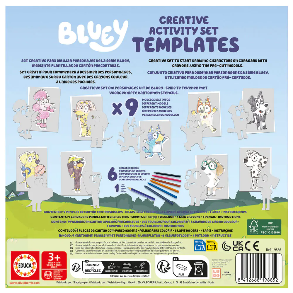 Bluey Creative Activity Set Šablóny produktová fotografia