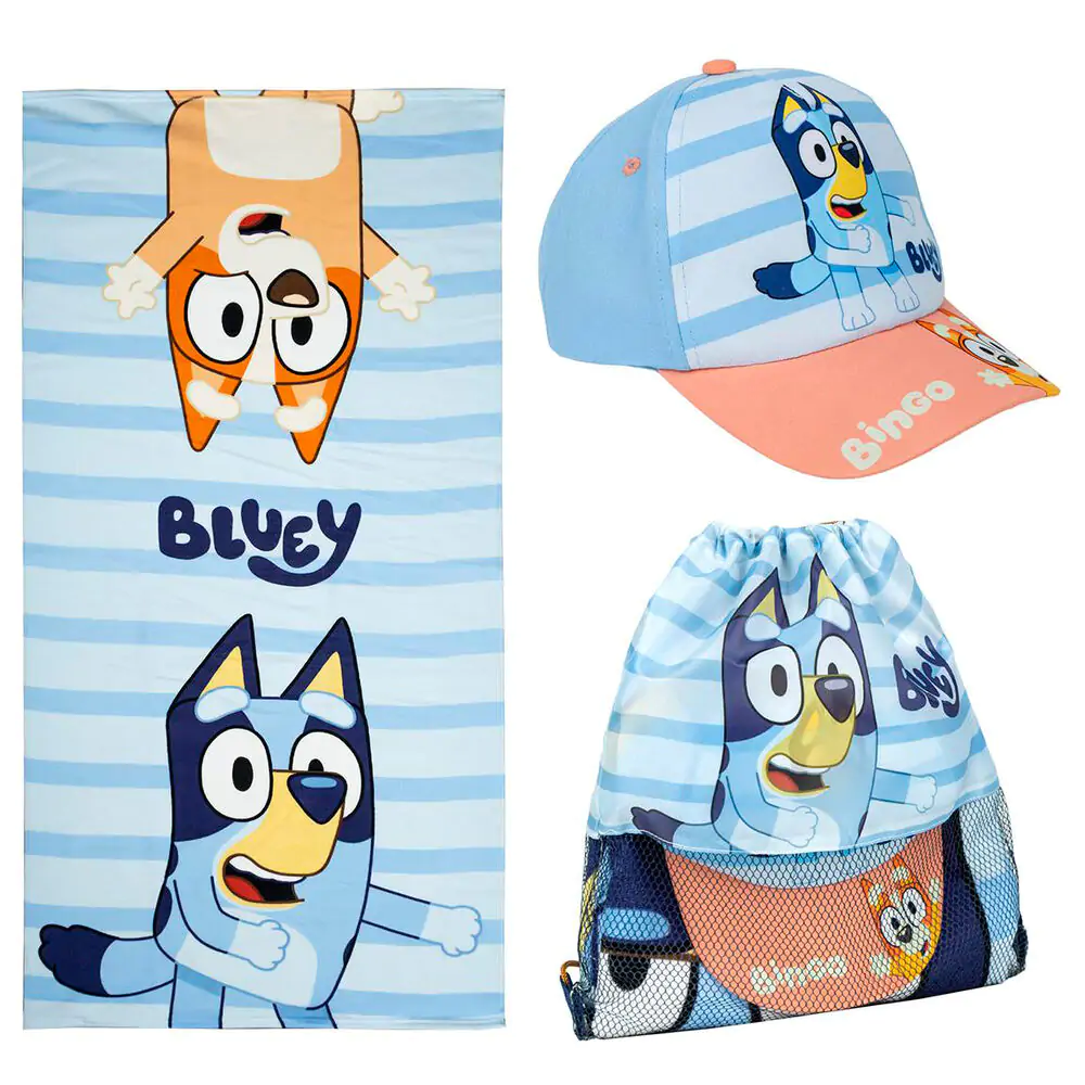 Bluey súprava: uterák, športová taška a šiltovka produktová fotografia