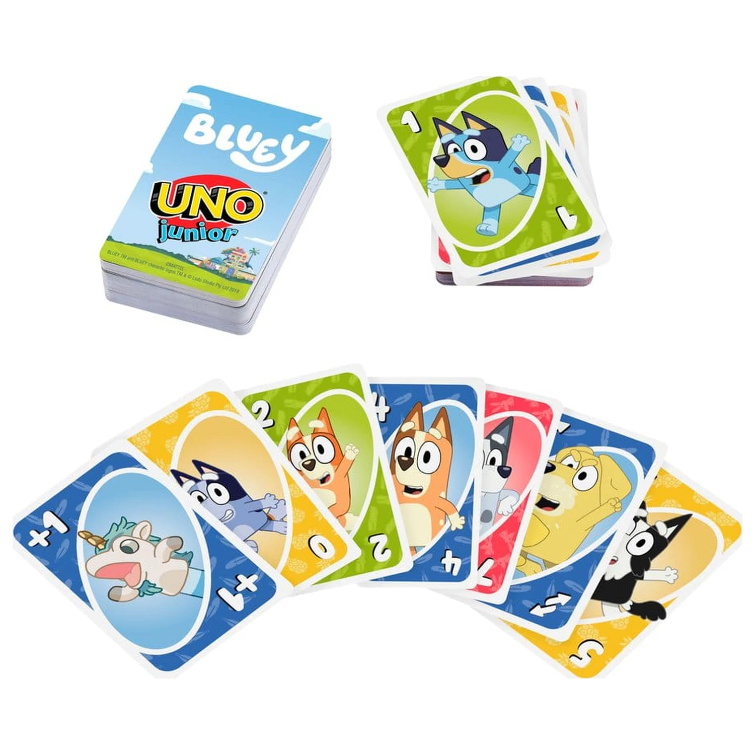 Bluey UNO Junior kartová hra produktová fotografia