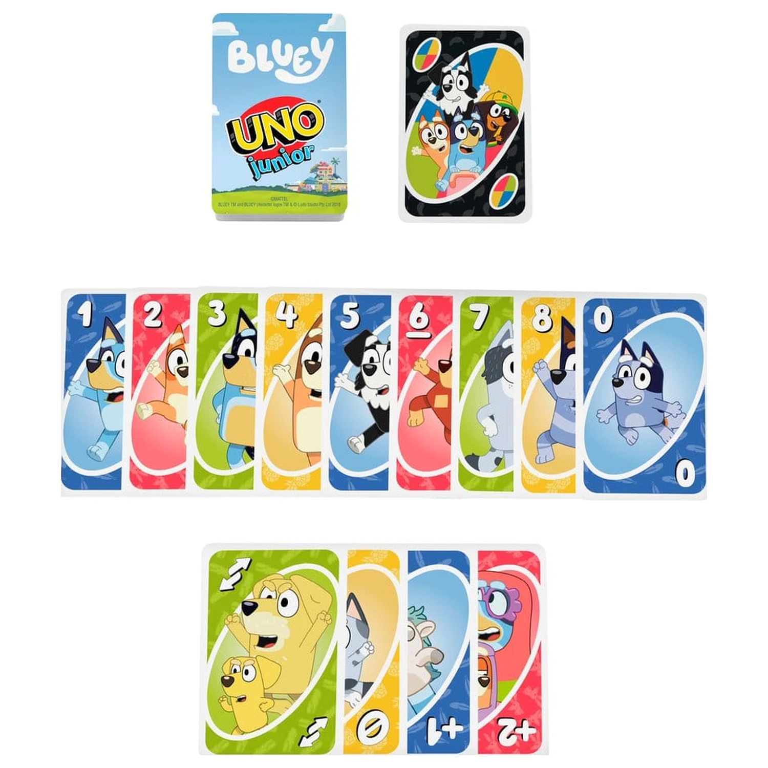 Bluey UNO Junior kartová hra produktová fotografia
