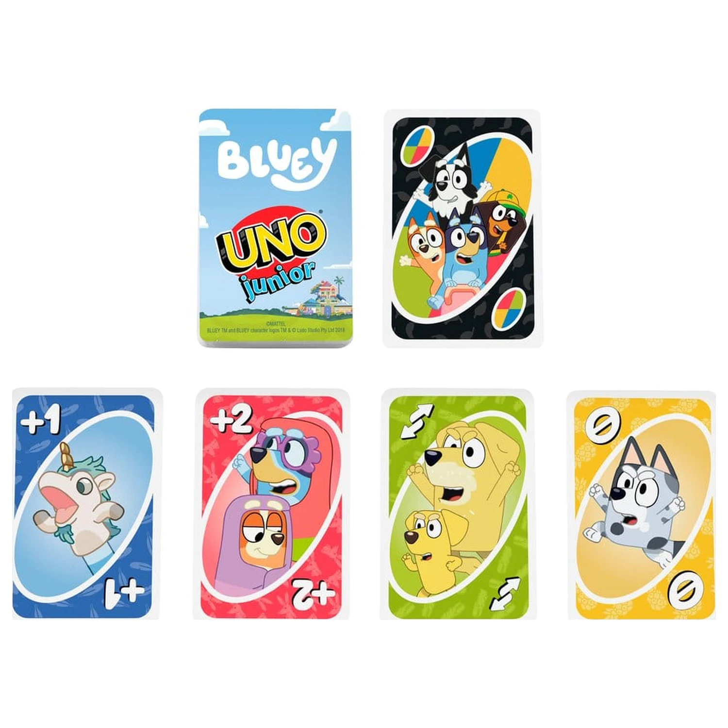 Bluey UNO Junior kartová hra produktová fotografia