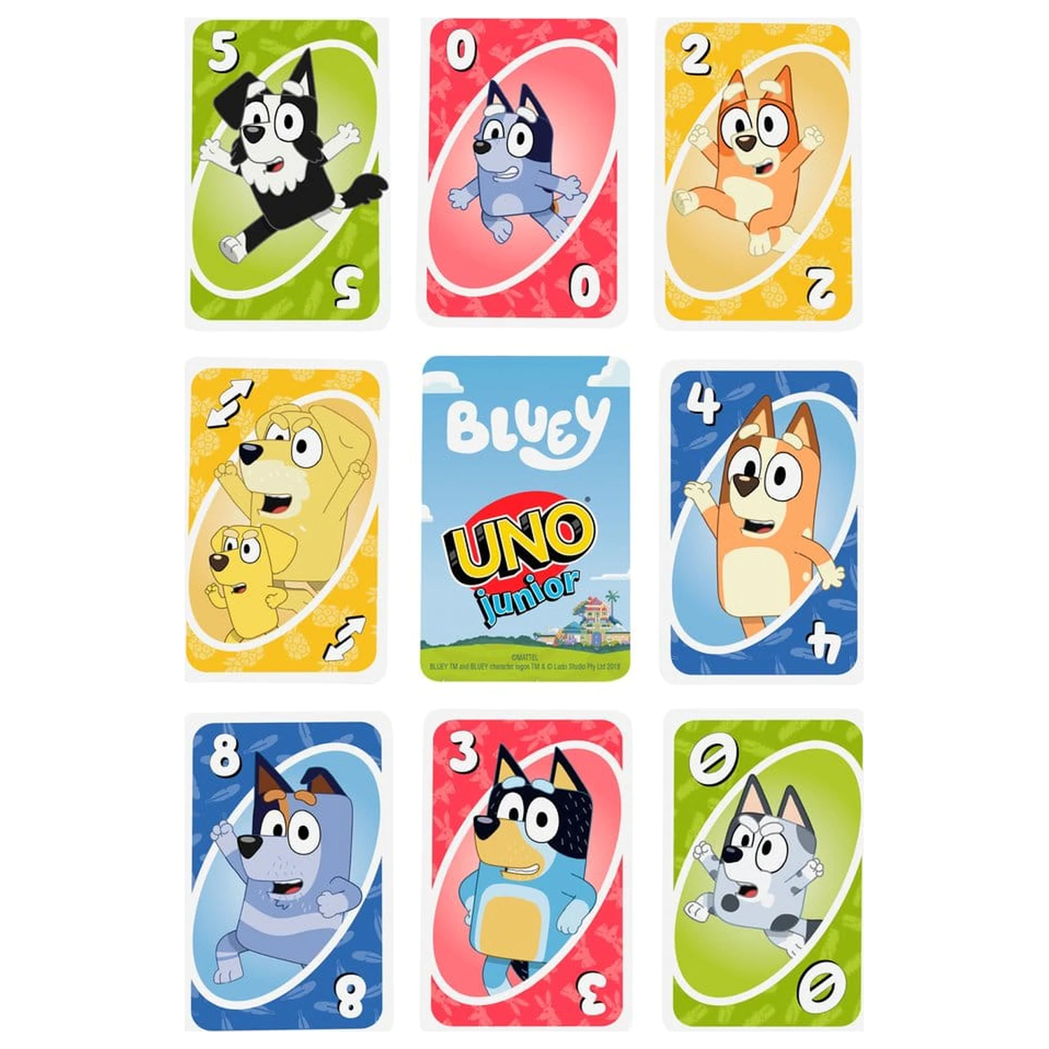 Bluey UNO Junior kartová hra produktová fotografia