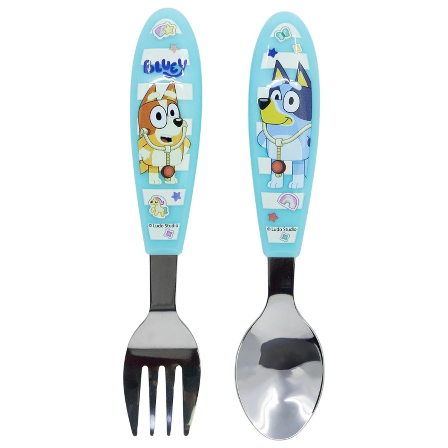 Bluey Yummy Kovová ergonomická súprava príborov - 2 kusy produktová fotografia