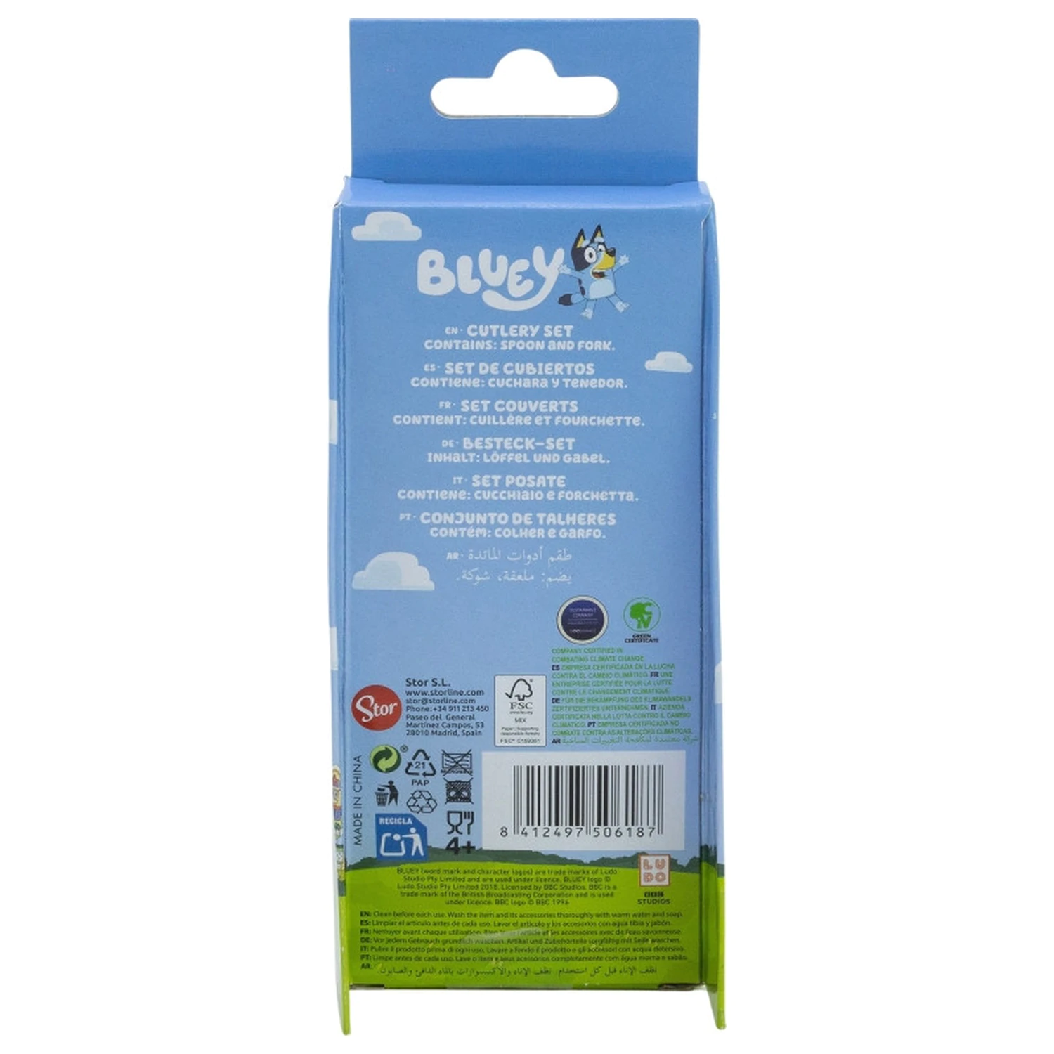 Bluey Yummy Kovová ergonomická súprava príborov - 2 kusy produktová fotografia