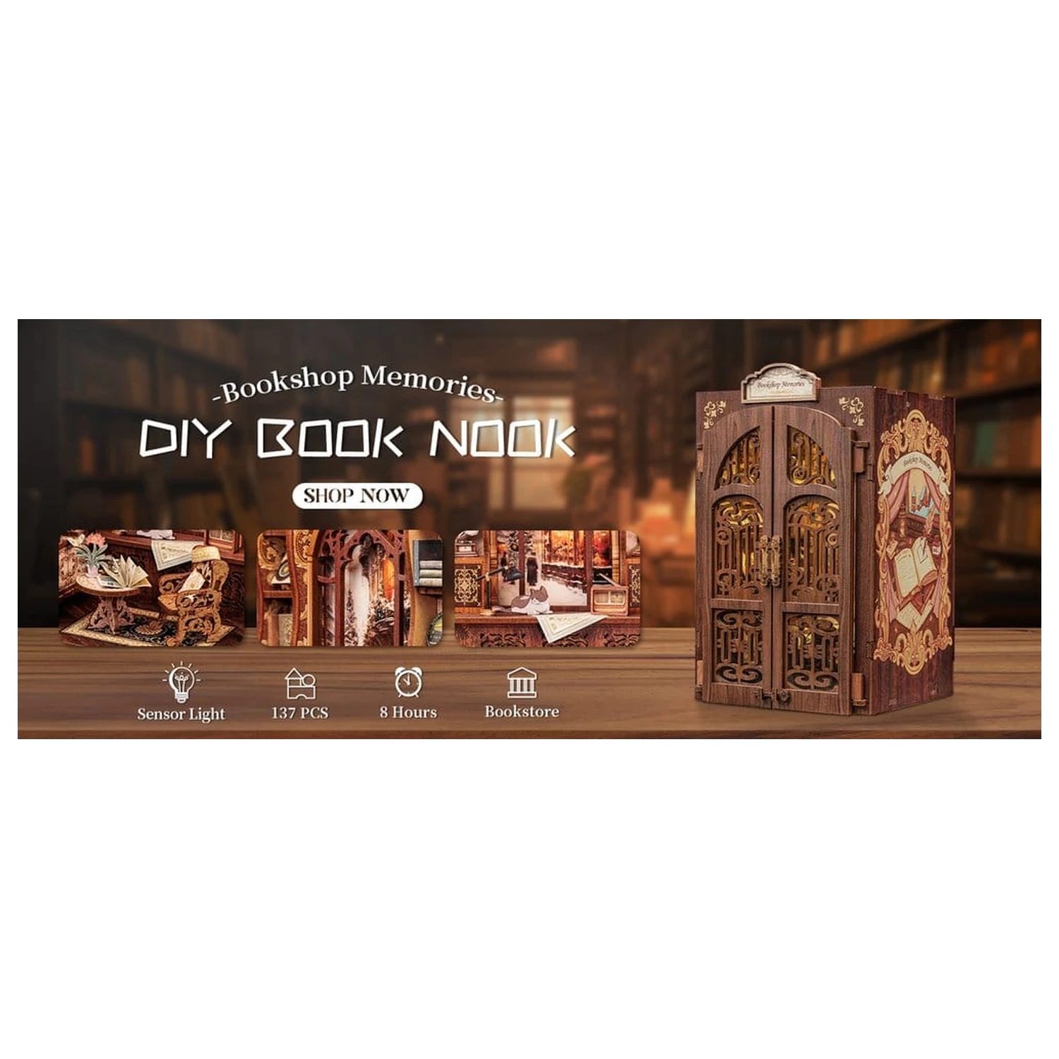 Book Nook Kníhkupectvo Spomienky 17 x 10 cm produktová fotografia