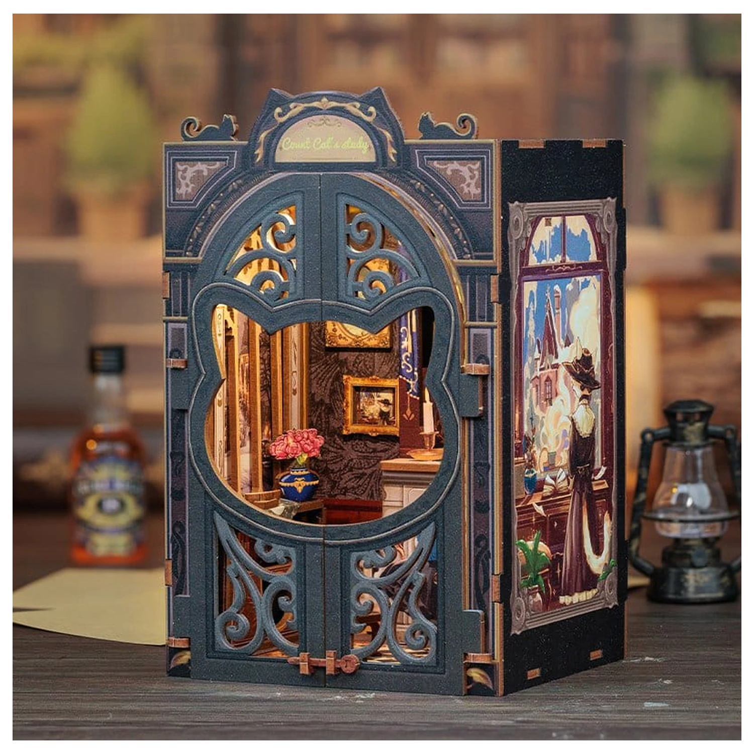 Book Nook gróf Cat´s Study 17 x 12 cm produktová fotografia