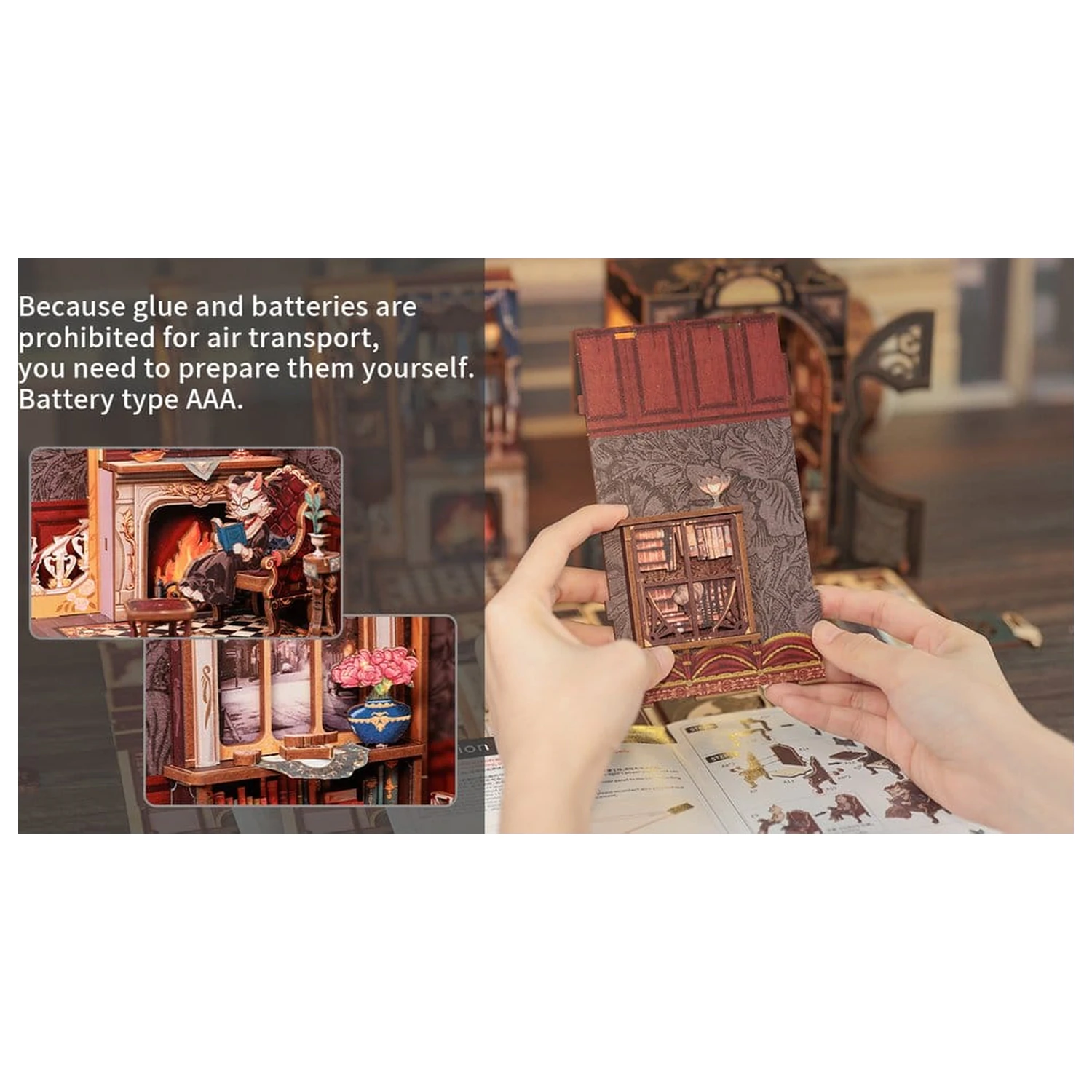 Book Nook gróf Cat´s Study 17 x 12 cm produktová fotografia