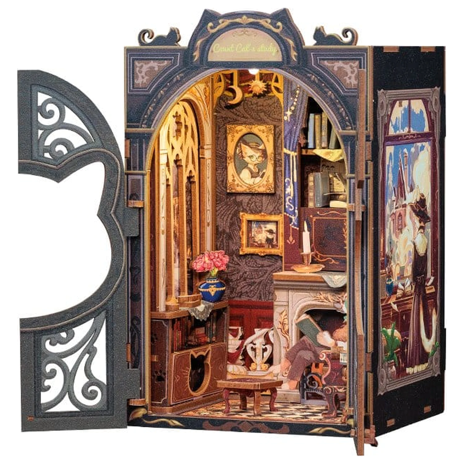 Book Nook gróf Cat´s Study 17 x 12 cm produktová fotografia