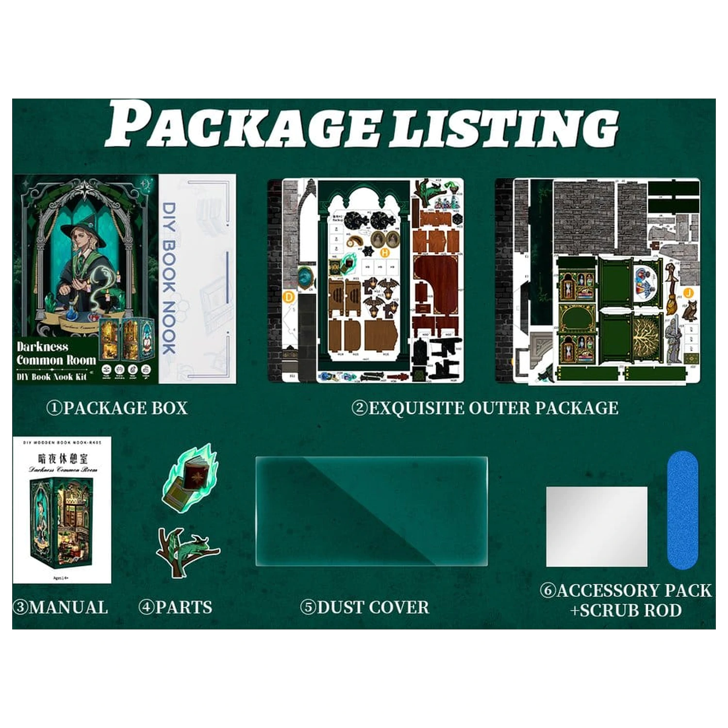 Book Nook Darkness Common Room 23 x 11 cm produktová fotografia