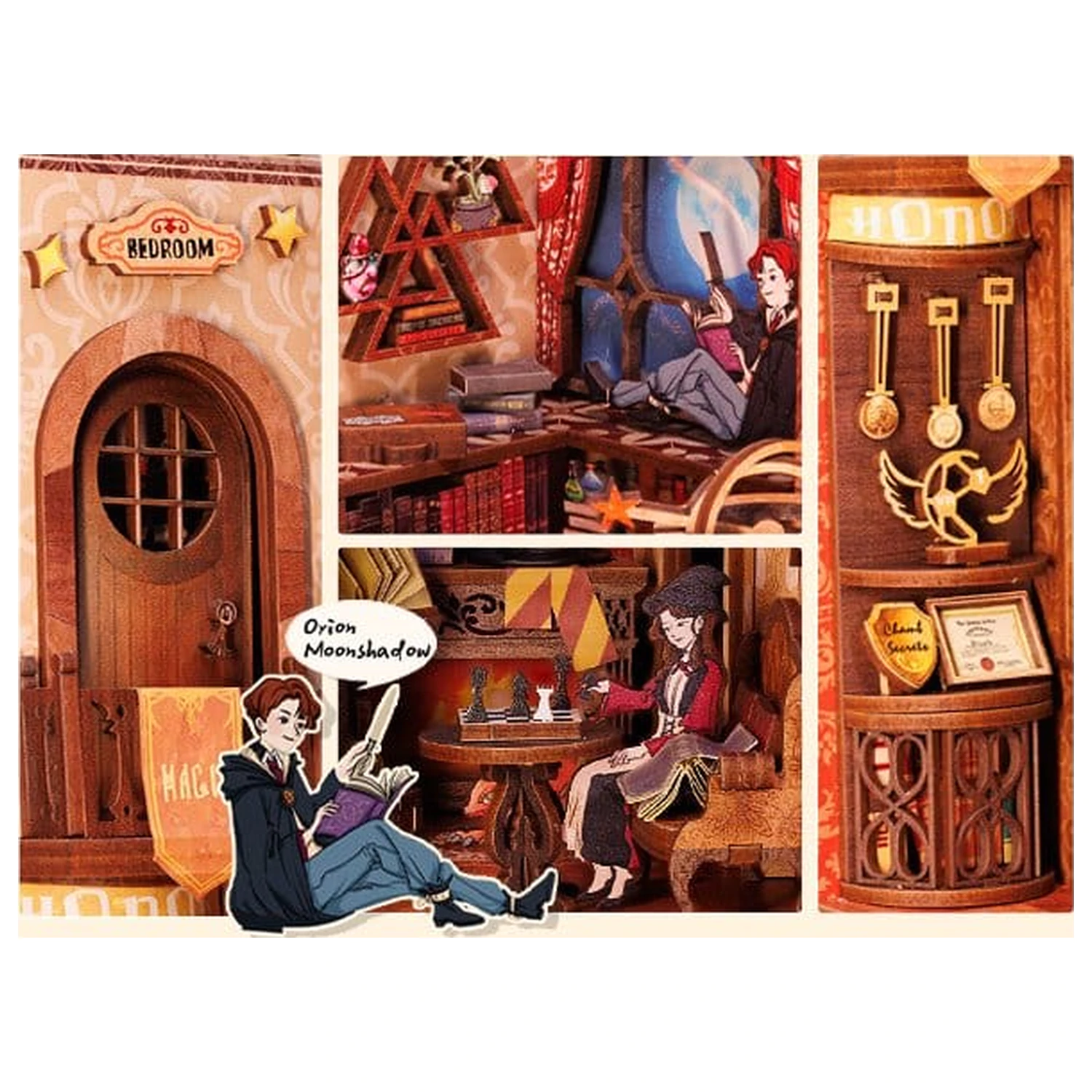Book Nook Flame Common Room 23 x 11 cm produktová fotografia
