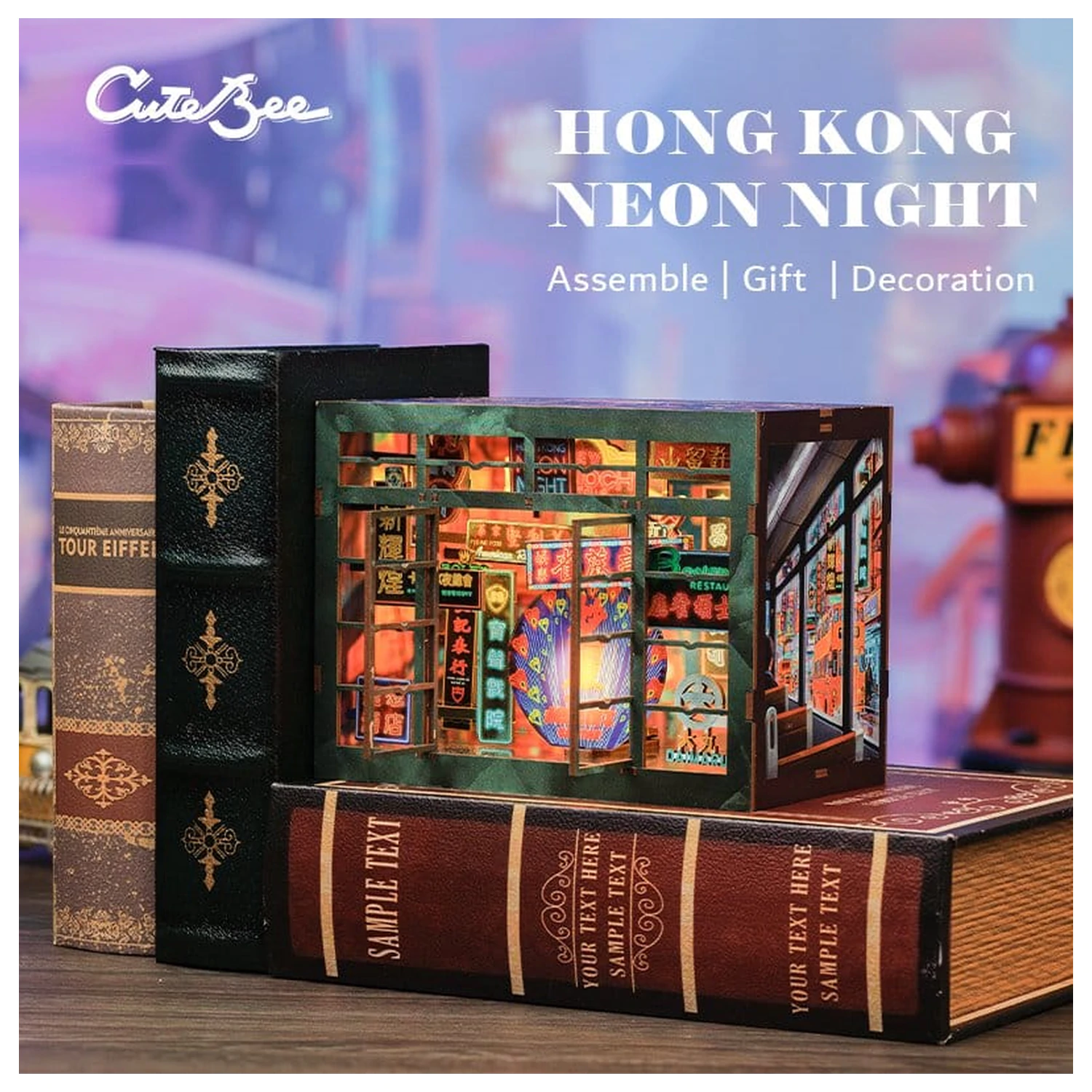 Book Nook Hong Kong Neon Light 13 x 17 cm produktová fotografia