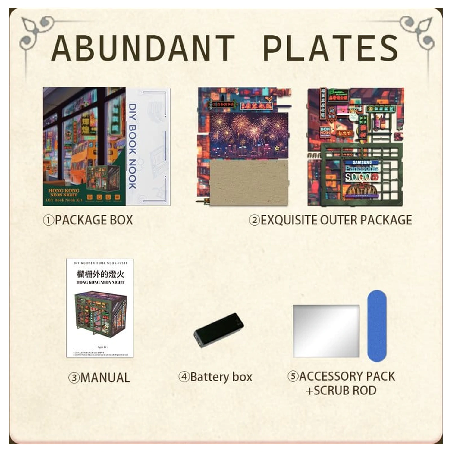 Book Nook Hong Kong Neon Light 13 x 17 cm produktová fotografia