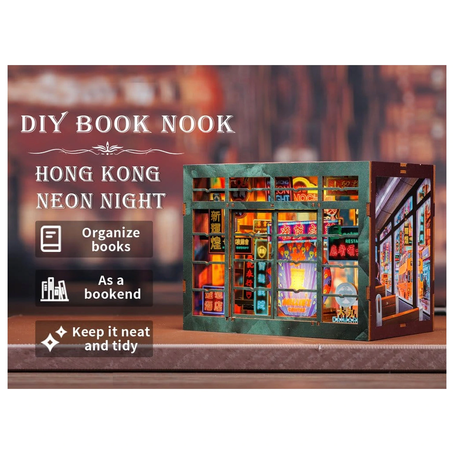 Book Nook Hong Kong Neon Light 13 x 17 cm produktová fotografia