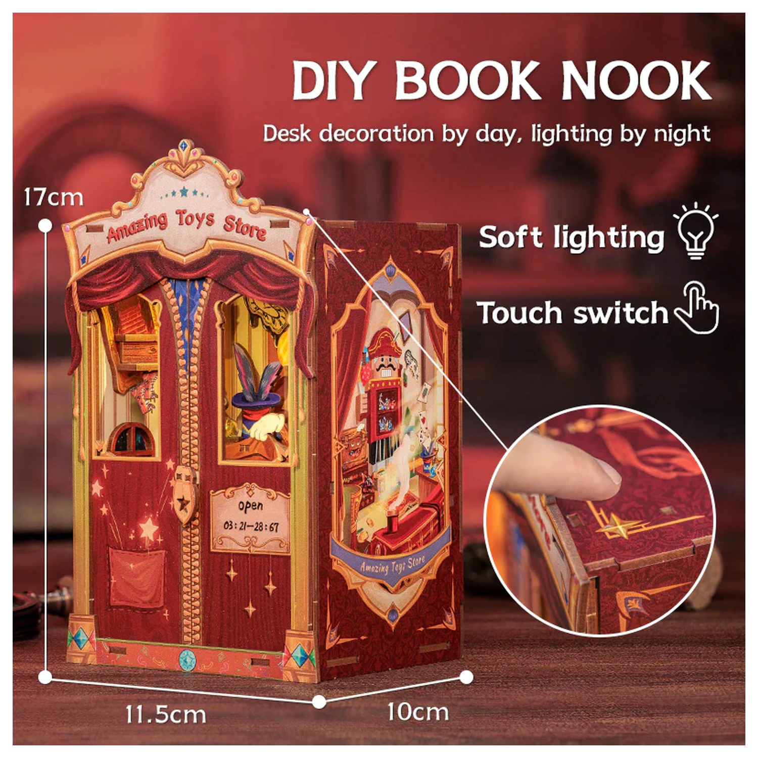 Book Nook Kit DIY Amazing Toy Store 107 kusov + LED svetlo produktová fotografia