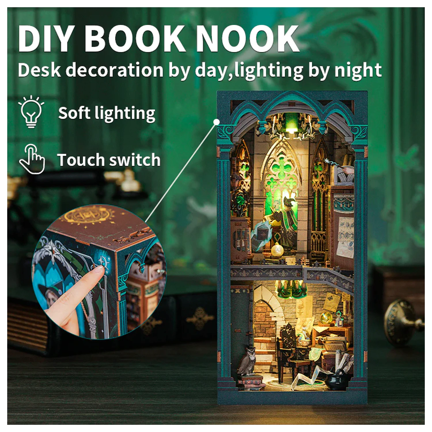 DIY sada na stavbu BOOK NOOK KIT Darkness Common Room 150db + LED svetlo produktová fotografia