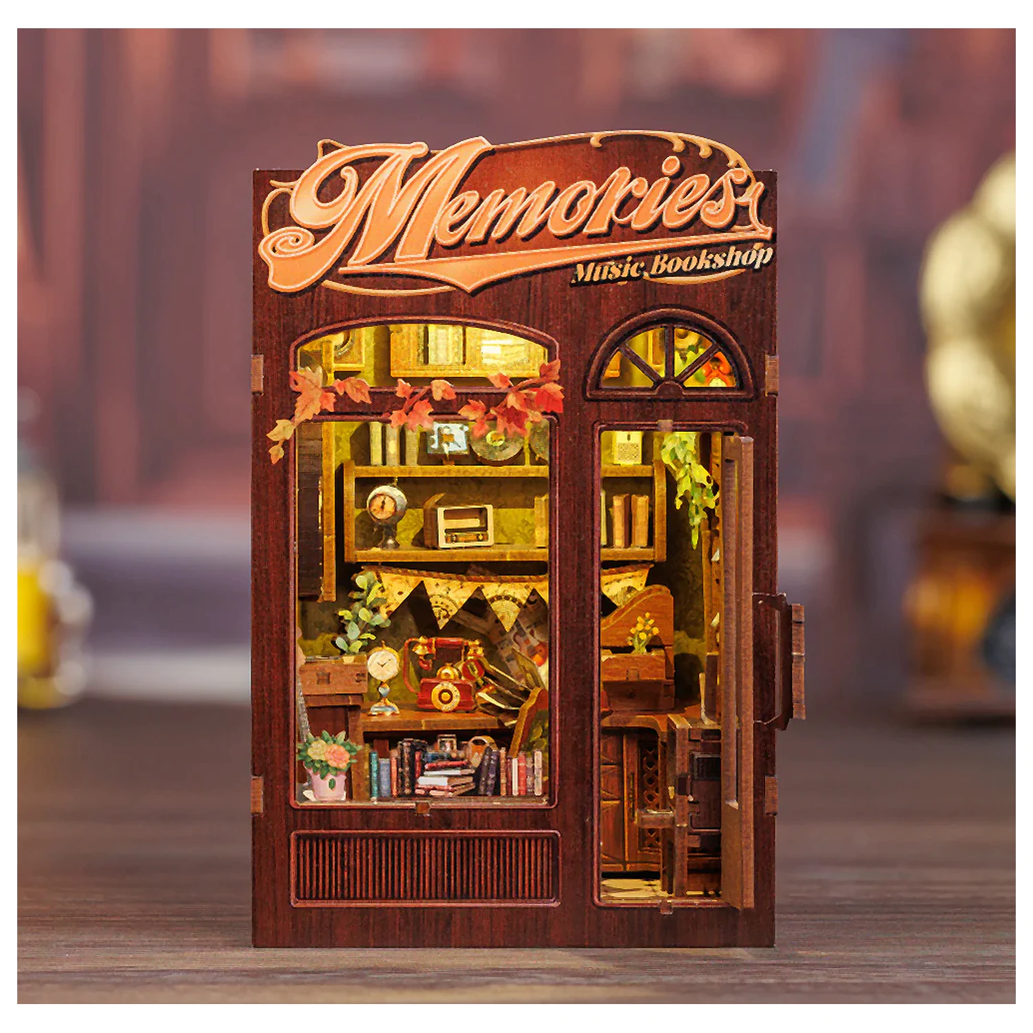 BOOK NOOK KIT DIY Memories Music Bookshop 136ks + LED svetlo stavebnica produktová fotografia