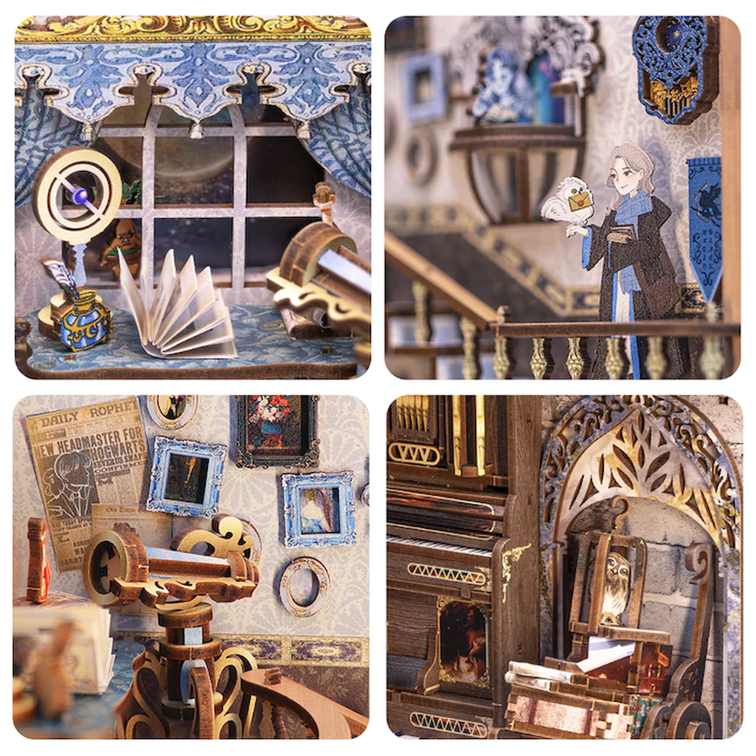 BOOK NOOK KIT DIY Nebula Common Room 350 dielov + stavebnica s LED svetlom produktová fotografia