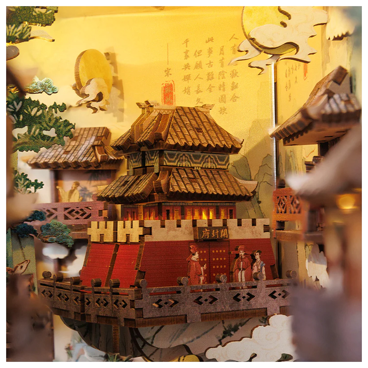 BOOK NOOK KIT DIY Su Dongpo's Life 280 kusov + LED svetelná stavebnica produktová fotografia