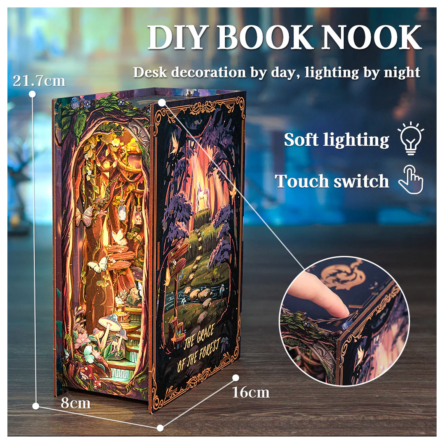 Sada Book Nook DIY The Grace of the Forest 89 ks + LED svetlo produktová fotografia