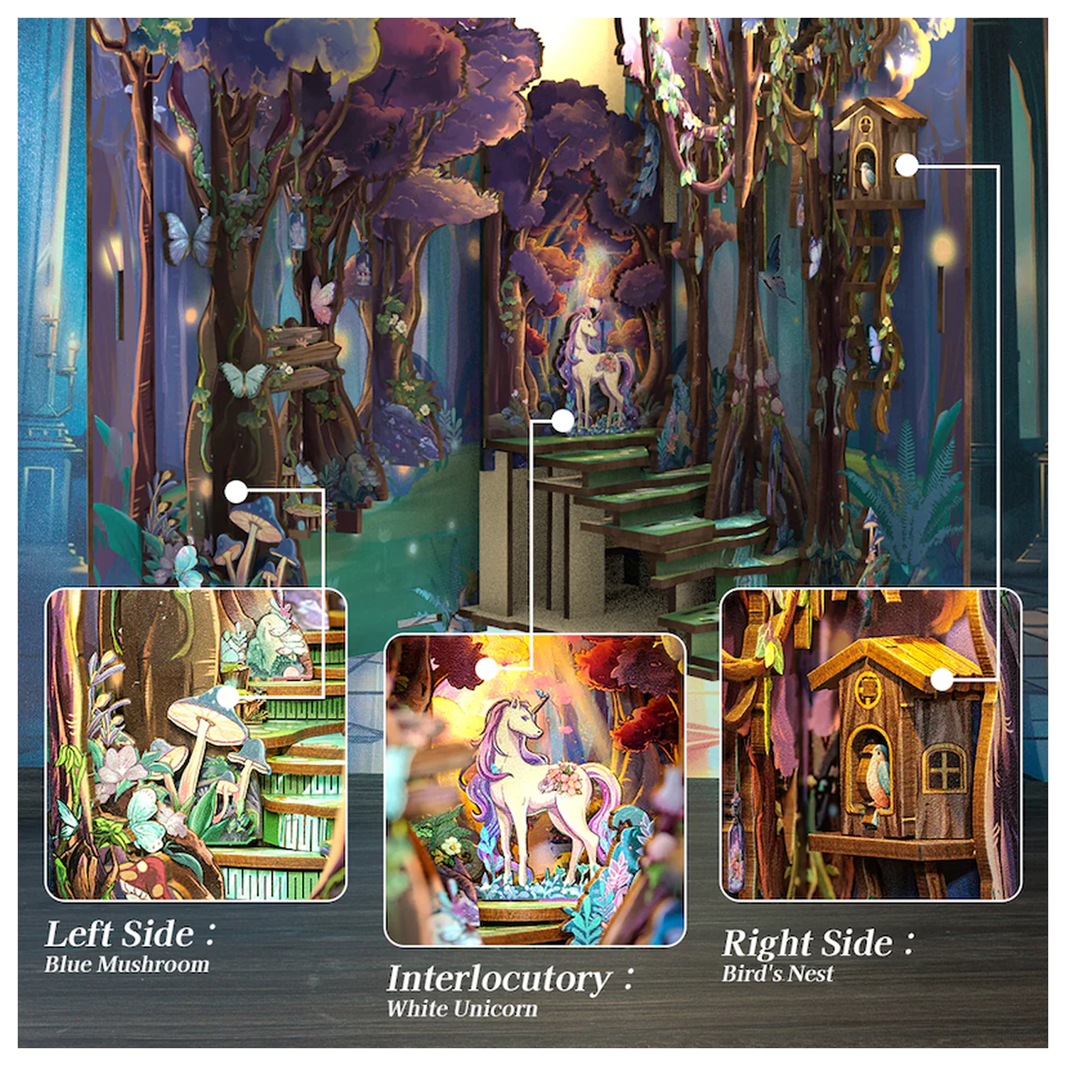 Sada Book Nook DIY The Grace of the Forest 89 ks + LED svetlo produktová fotografia