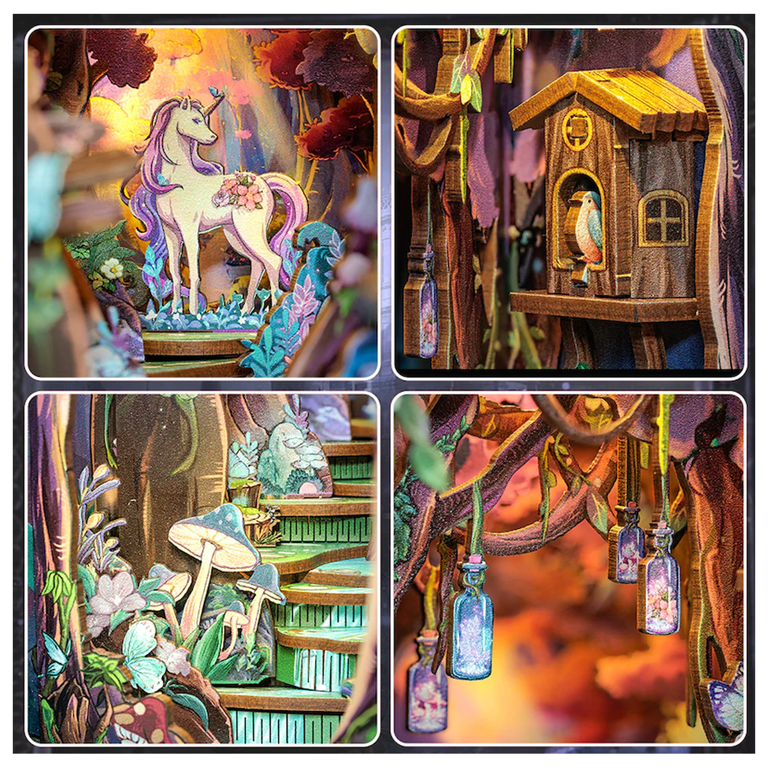 Sada Book Nook DIY The Grace of the Forest 89 ks + LED svetlo produktová fotografia