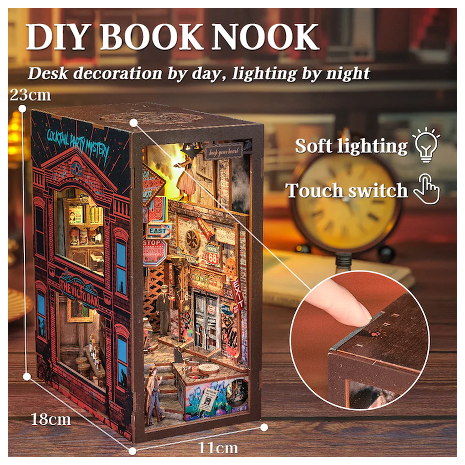 Sada na stavbu BOOK NOOK KIT DIY The Long Goodbye 238 ks + LED svetlo produktová fotografia