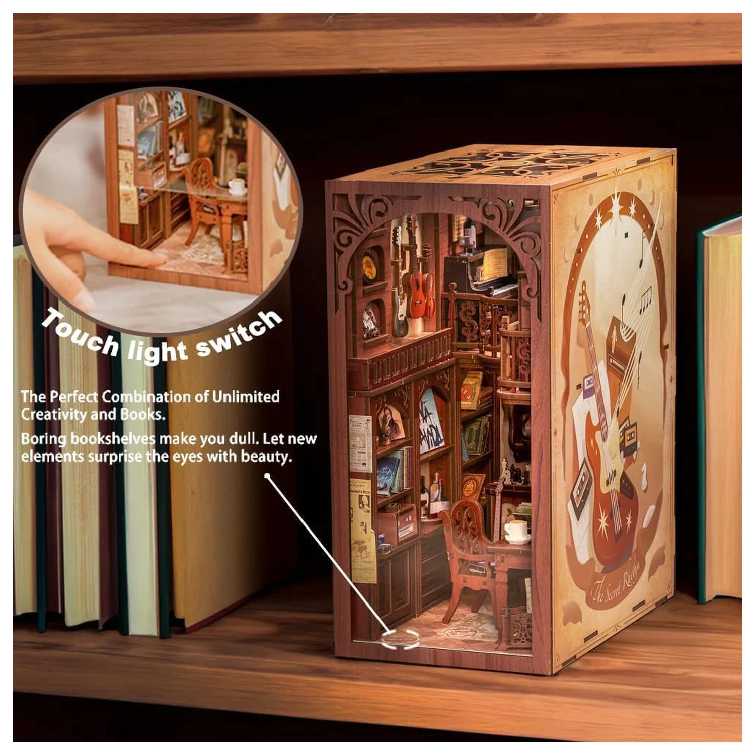 BOOK NOOK KIT DIY The Secret Rhythm 355 ks + LED svetlo produktová fotografia