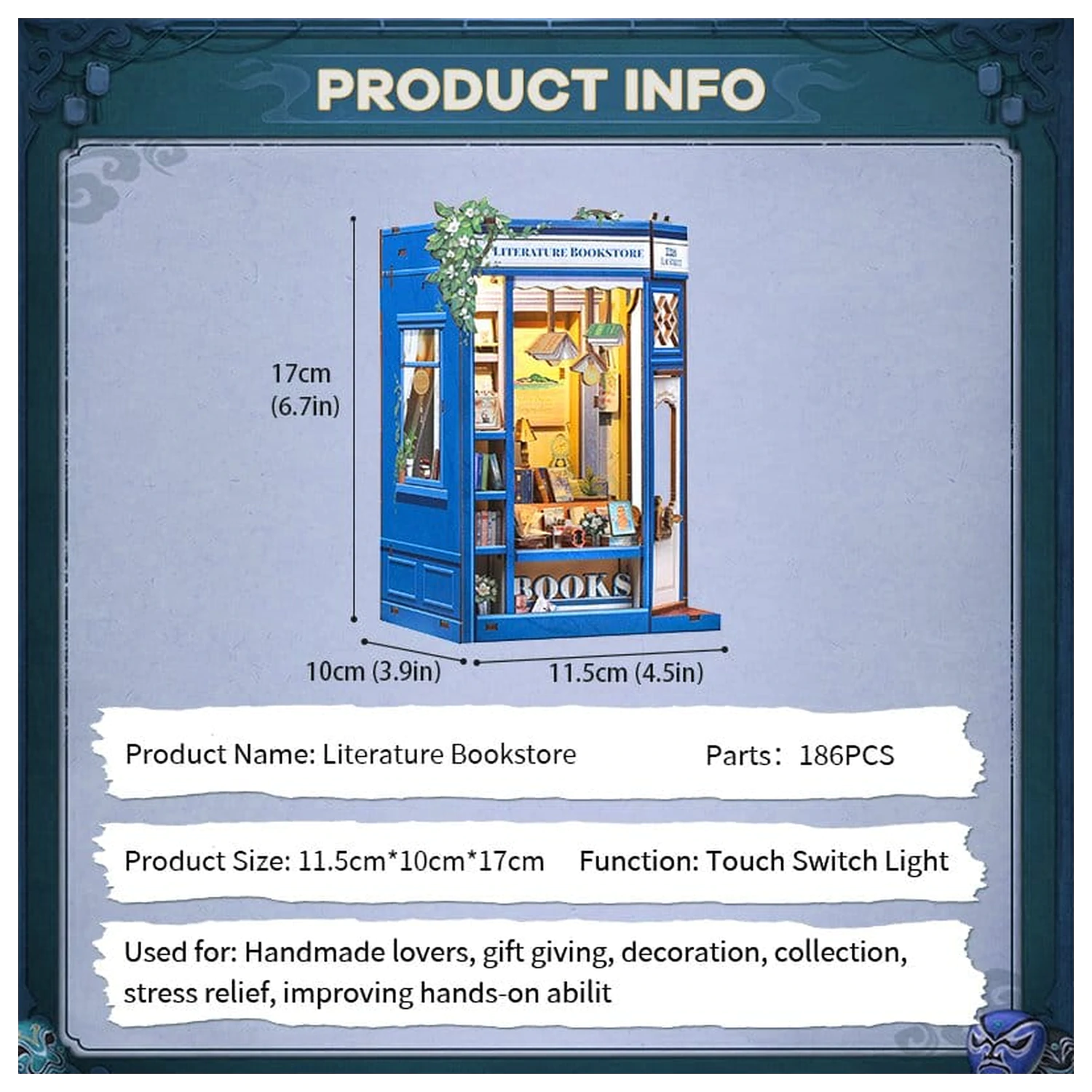 Book Nook Kníhkupectvo literatúry 17 x 12 cm produktová fotografia