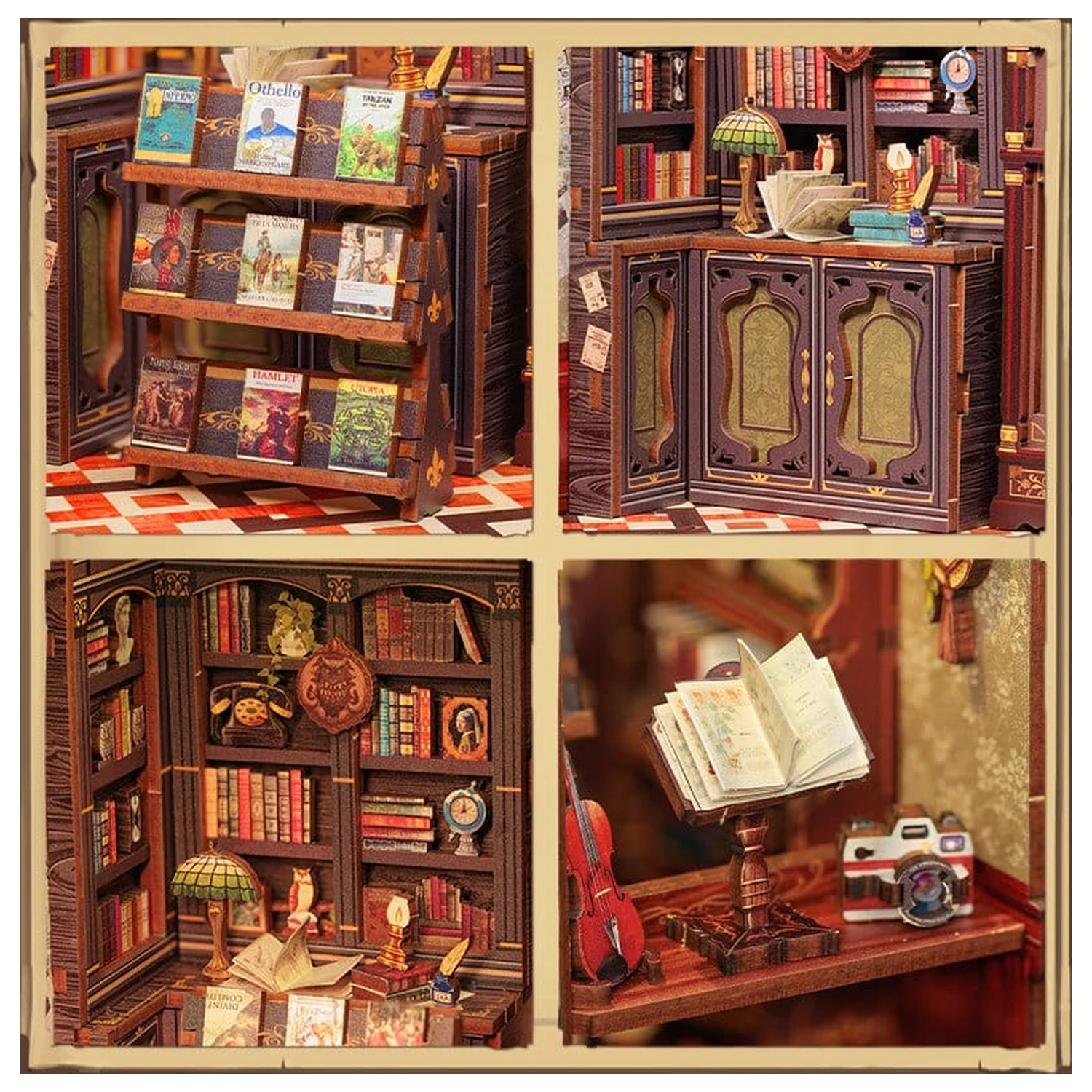 Book Nook Owl Bookstore 17 x 12 cm produktová fotografia