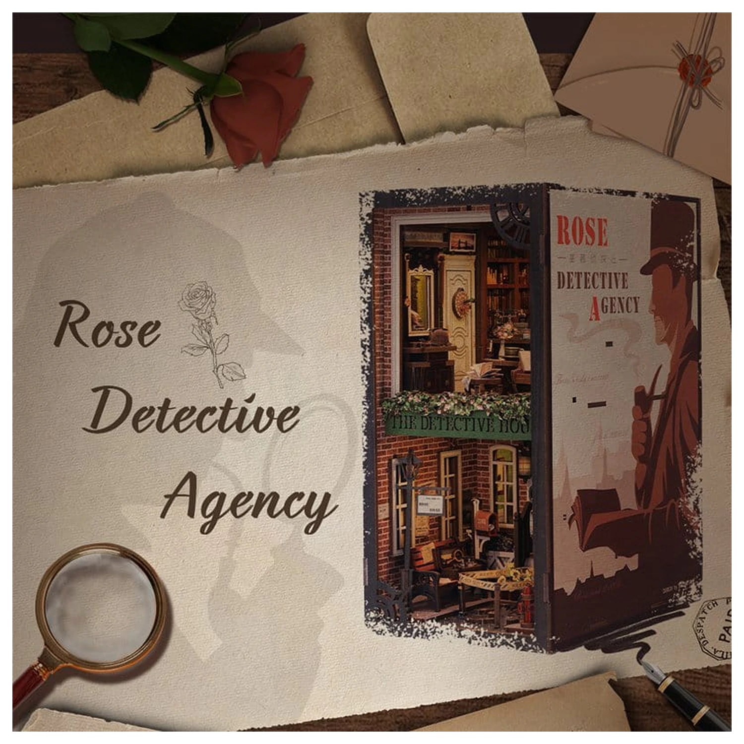 Book Nook Rose Detective Agency 23 x 11 cm produktová fotografia
