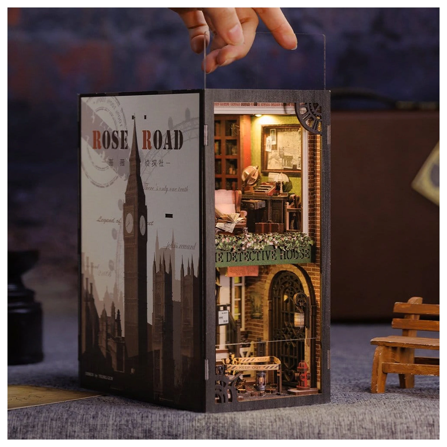 Book Nook Rose Detective Agency 23 x 11 cm produktová fotografia