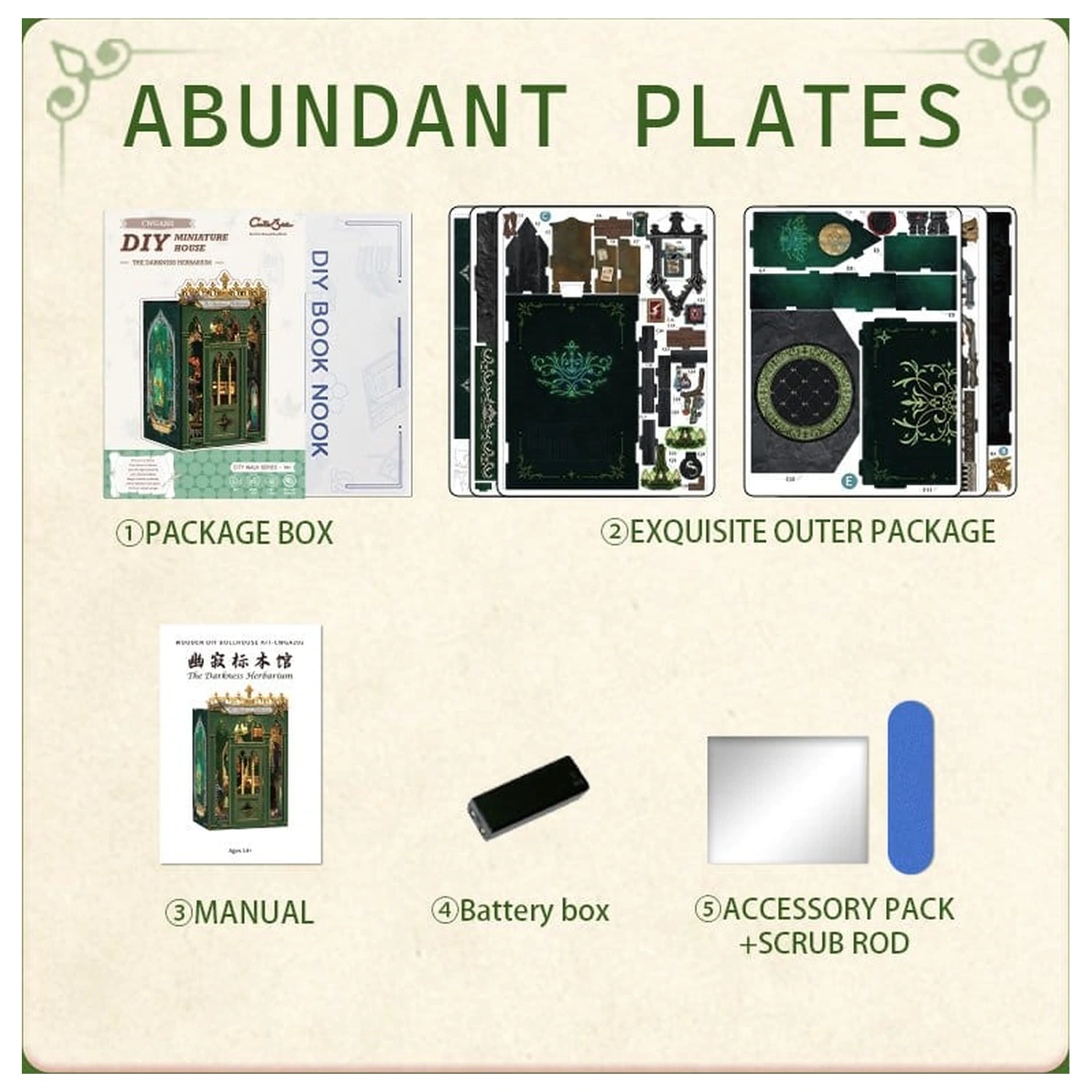 Book Nook The Darkness Herbarium 17 x 12 cm produktová fotografia