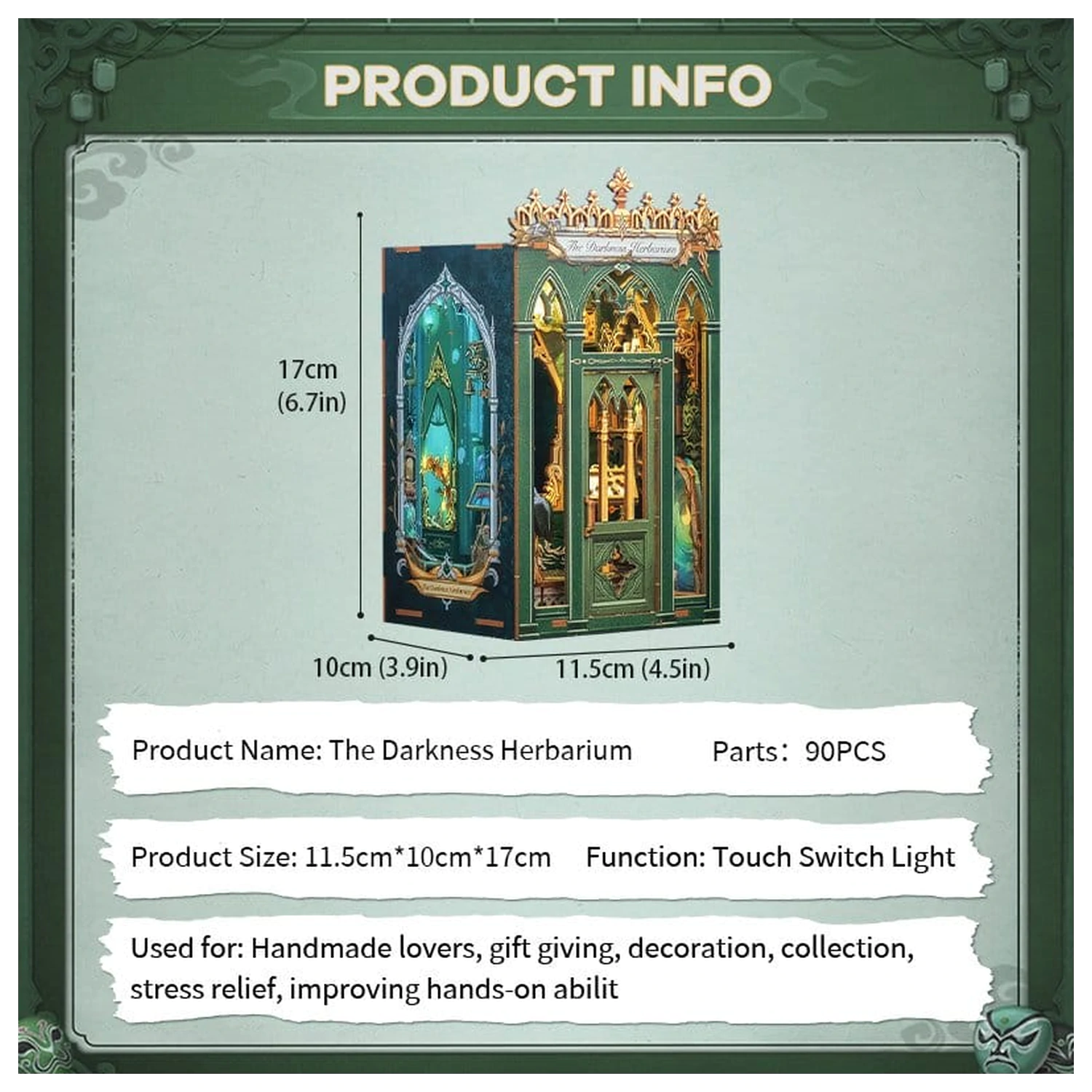 Book Nook The Darkness Herbarium 17 x 12 cm produktová fotografia