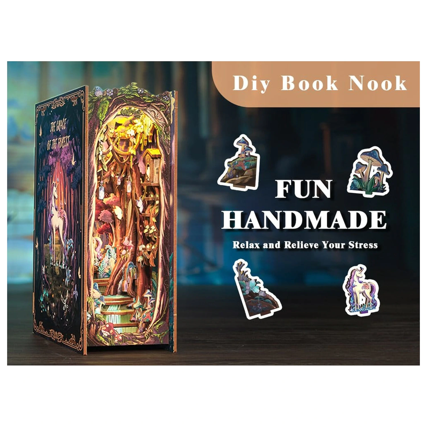 Book Nook The Grace of Forest 22 x 8 cm produktová fotografia