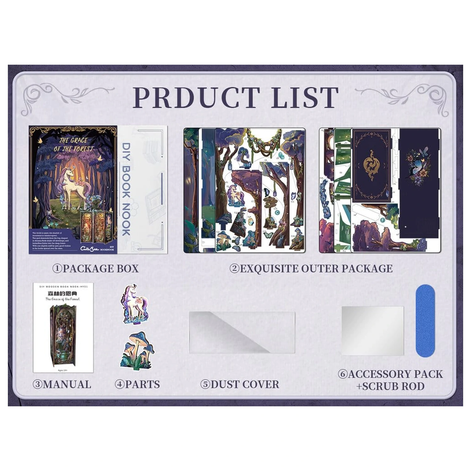 Book Nook The Grace of Forest 22 x 8 cm produktová fotografia