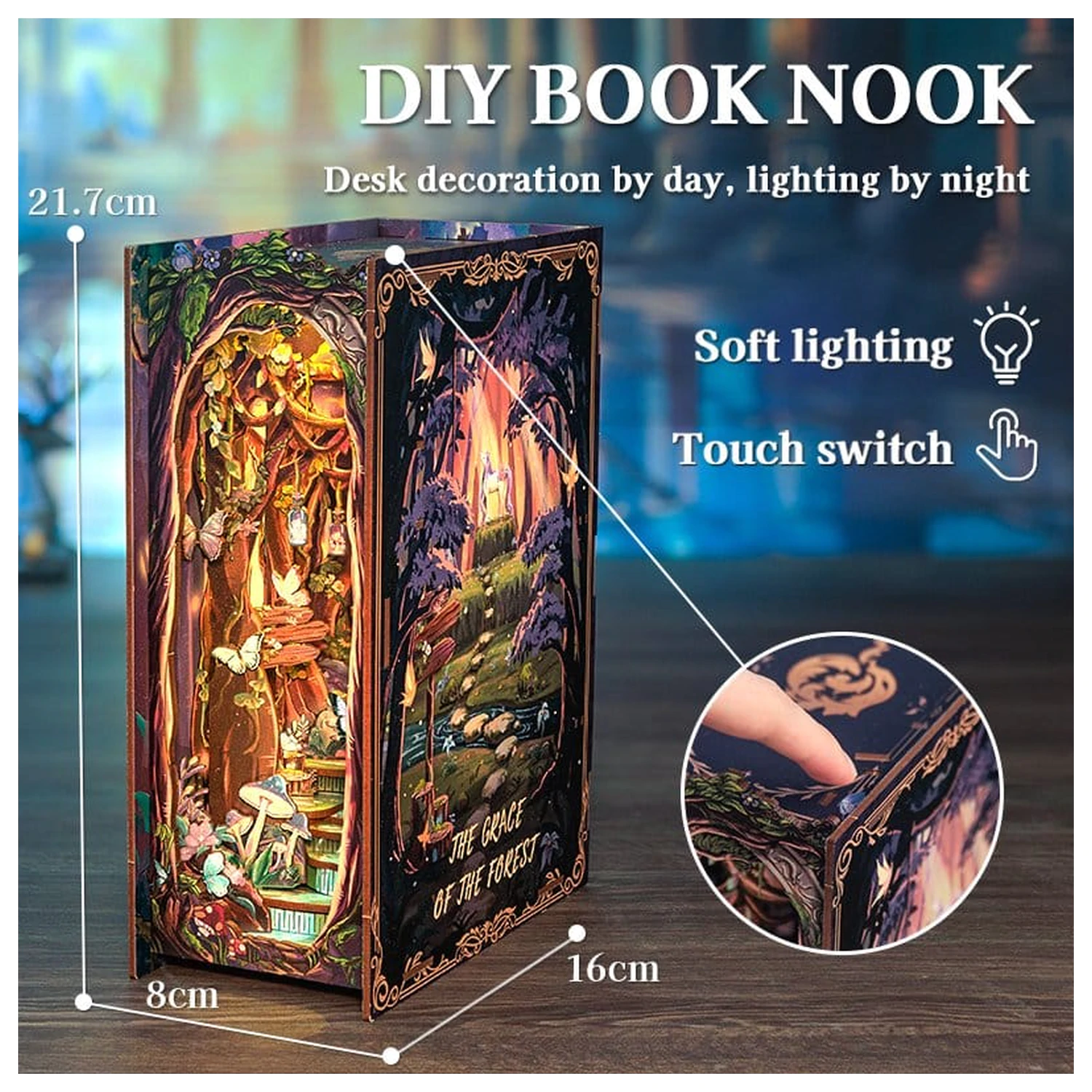 Book Nook The Grace of Forest 22 x 8 cm produktová fotografia