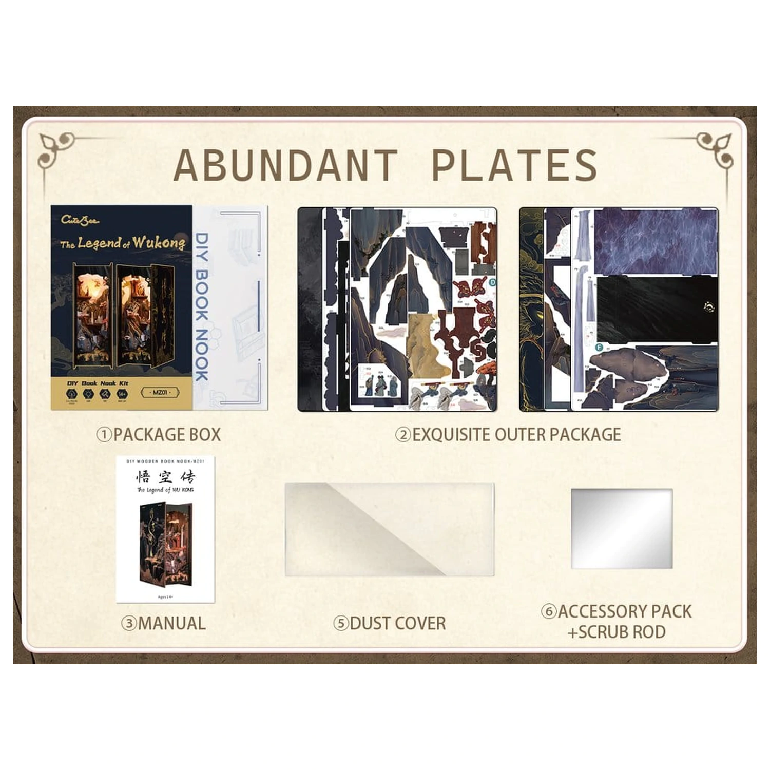 Book Nook The Legend of Wukong 22 x 8 cm produktová fotografia