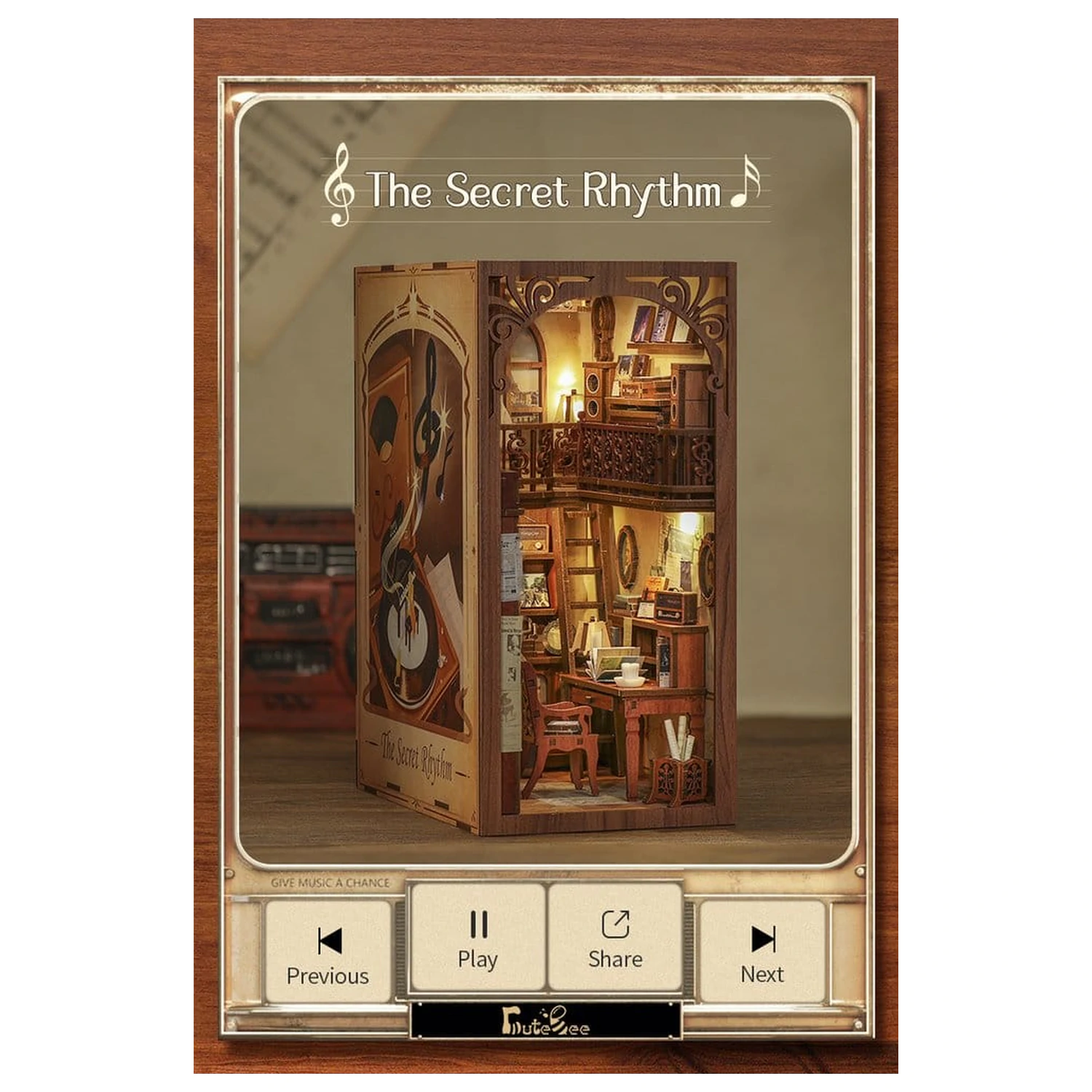 Book Nook The Secret Rhythm 23 x 11 cm produktová fotografia