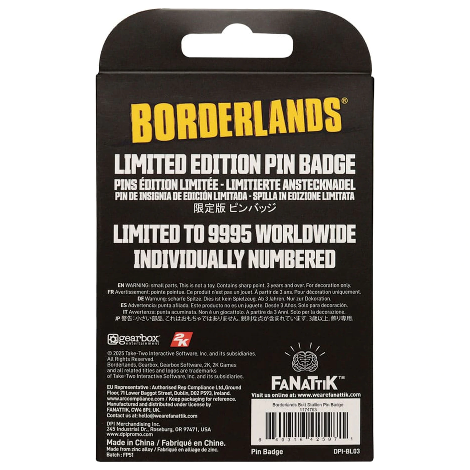Borderlands odznak Butt Stallion Limitovaná Edícia produktová fotografia