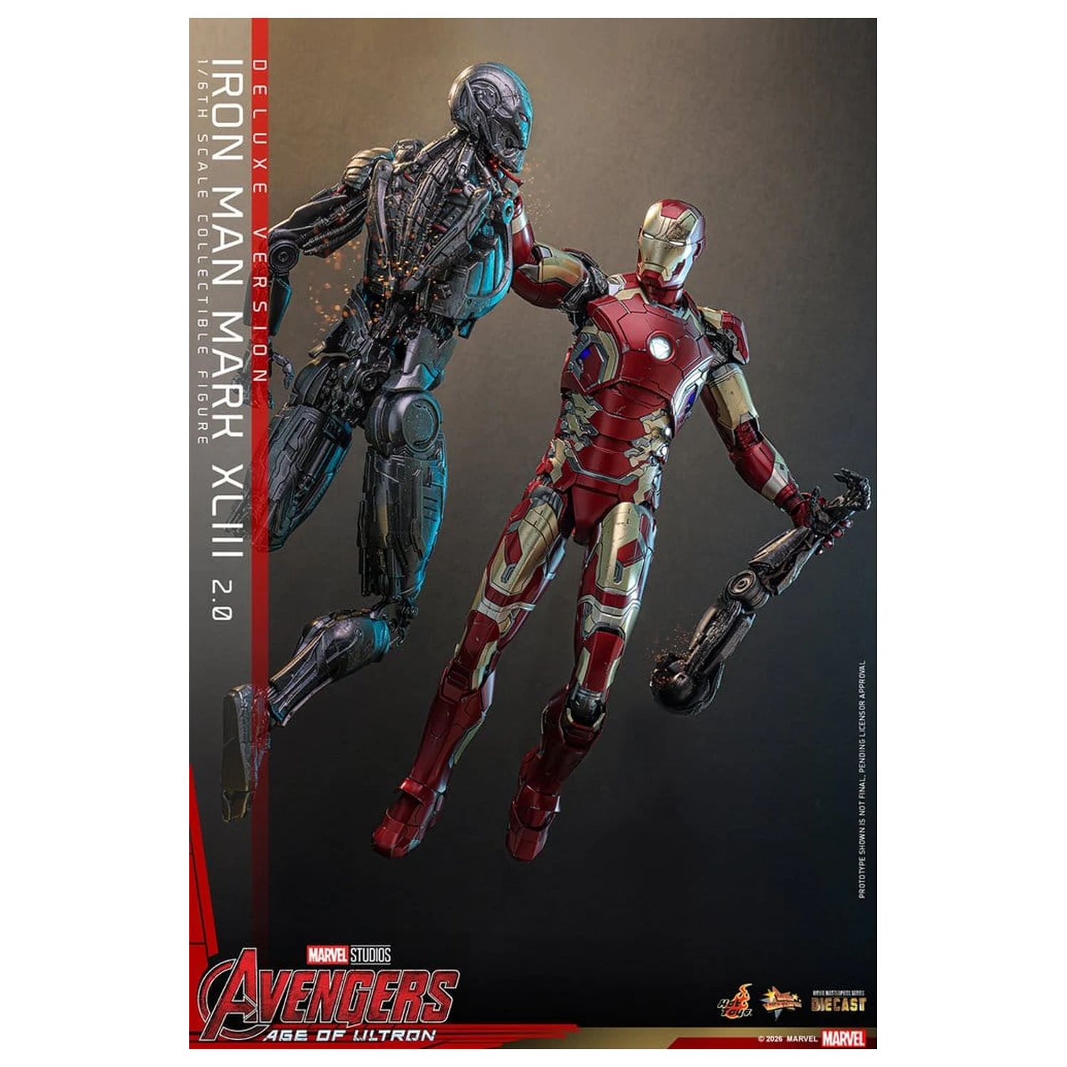 Avengers: Age of Ultron Movie Masterpiece Diecast akčná figúrka 1/6 Iron Man Mark XLIII (2.0) (Deluxe Version) 32 cm produktová fotografia