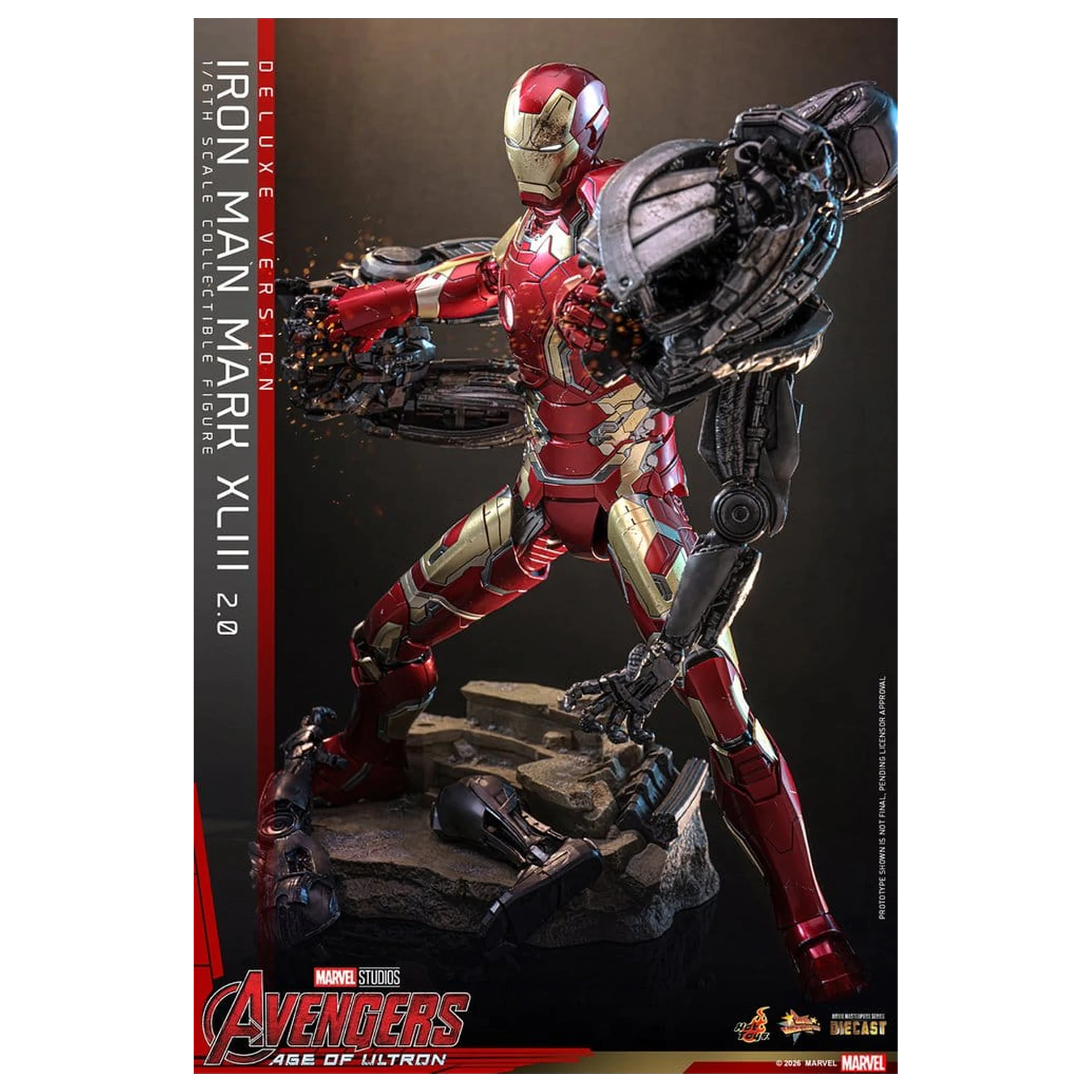 Avengers: Age of Ultron Movie Masterpiece Diecast akčná figúrka 1/6 Iron Man Mark XLIII (2.0) (Deluxe Version) 32 cm produktová fotografia