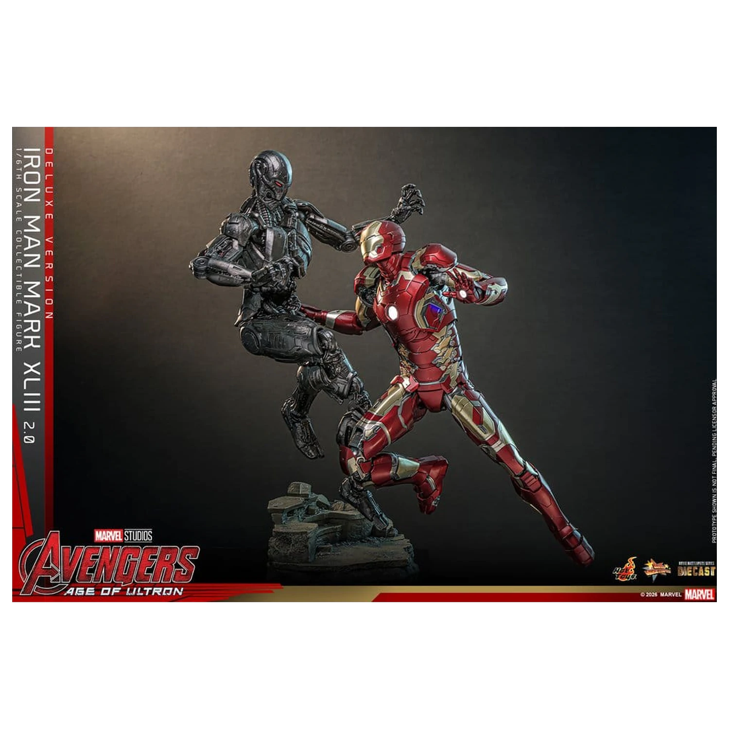 Avengers: Age of Ultron Movie Masterpiece Diecast akčná figúrka 1/6 Iron Man Mark XLIII (2.0) (Deluxe Version) 32 cm produktová fotografia