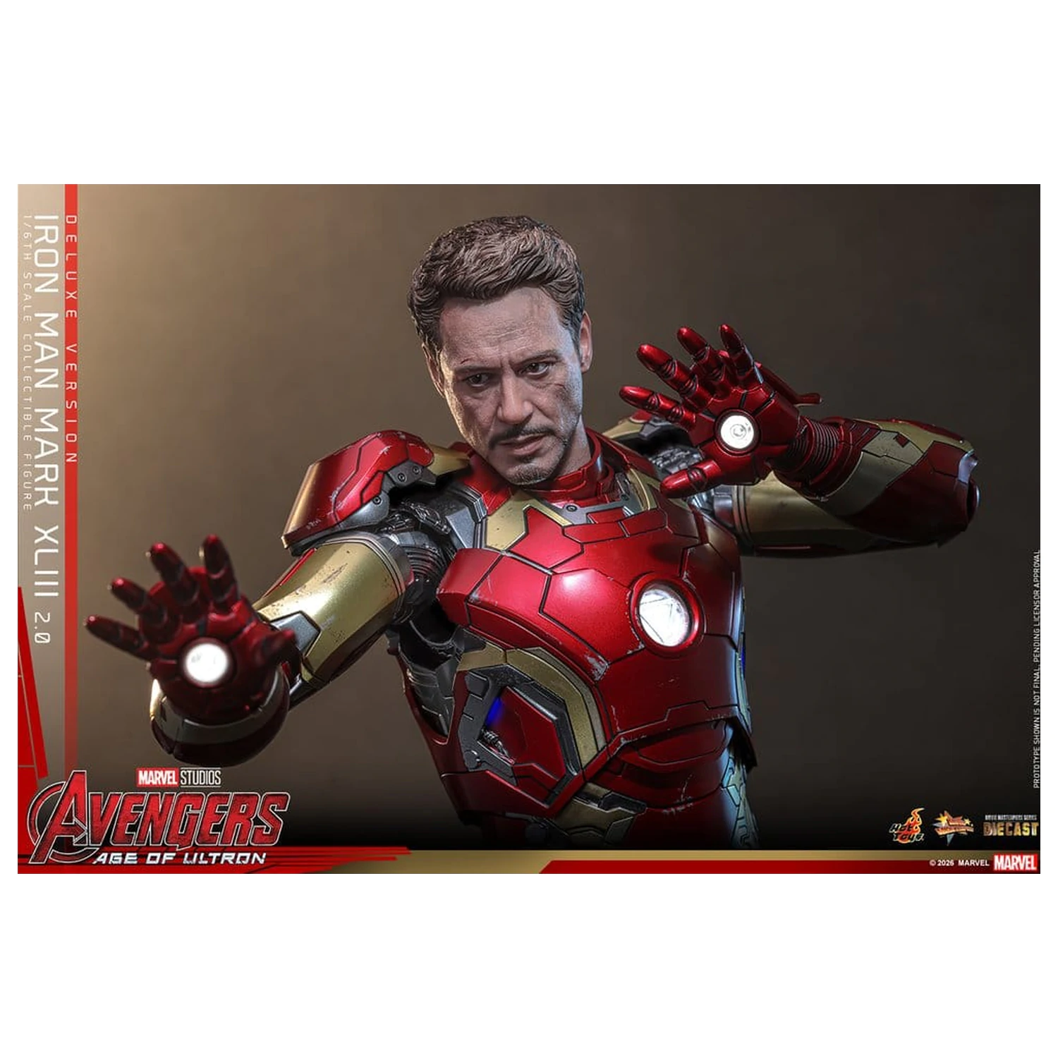 Avengers: Age of Ultron Movie Masterpiece Diecast akčná figúrka 1/6 Iron Man Mark XLIII (2.0) (Deluxe Version) 32 cm produktová fotografia